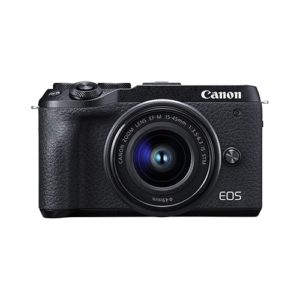 Digital Mirrorless Camera Canon EOS M6 Mark II with EF-M 15-45mm IS STM Lens Black