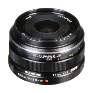 Olympus M.Zuiko Digital 17mm f/1.8 Lens Black