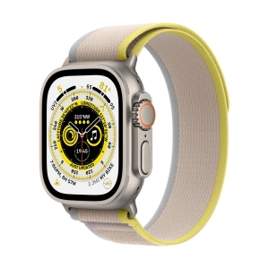 Apple Watch Ultra GPS Cellular 49mm Titanium Case Trail Loop M/L Yellow/Beige