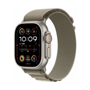 Apple Watch Ultra 2 LTE 49mm Titanium Case with Olive Alpine Loop M