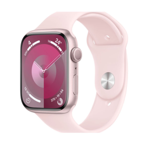 Apple Watch Series 9 GPS 45mm Pink Aluminium Case with Sport Loop Light Pink