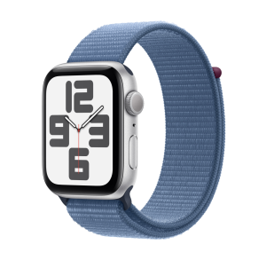 Apple Watch SE2 (2023) V2 GPS 44mm Silver Aluminium Case with Sport Loop Winter Blue