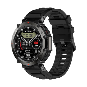 Amazfit T-Rex Ultra Grey with Black Silicone Armband