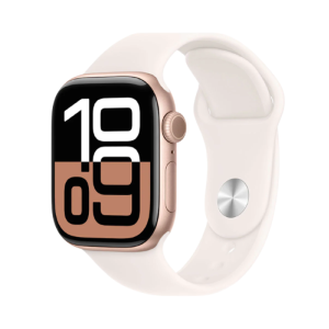 Apple Watch Series 10 GPS 42mm Rose Gold Aluminium Case with Sport Band M/L Light Blush