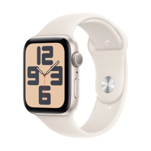 Apple Watch SE 2024 44mm Gold Aluminum Case with Sport Band Beige S/M