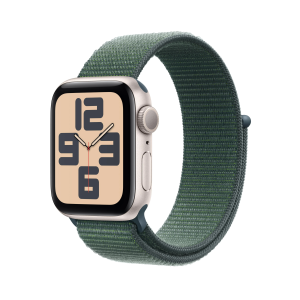 Apple Watch SE 2024 4G 40mm Gold Aluminum Case with Sport Loop Green