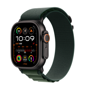 Watch Apple Watch Ultra 2 Black LTE 49mm Titanium Case with Alpine Loop L Dark Green