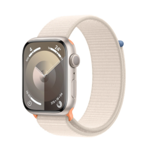 Apple Watch Series 9 GPS 45mm Starlight Aluminium Case with Sport Loop Starlight