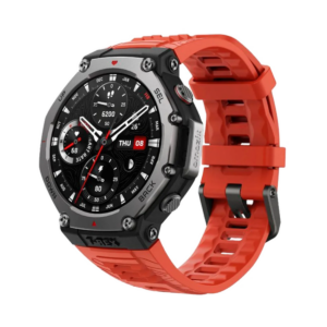 Amazfit T-Rex 3 Grey with Red Rubber Armband