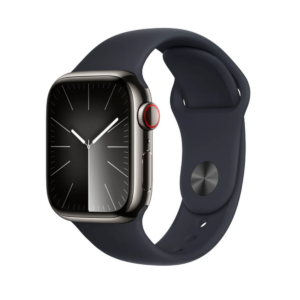 Apple Watch Series 9 4G 45mm Black Stainless Case with Black Sport Armband M/L