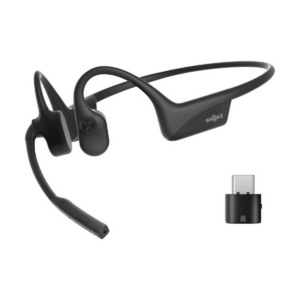 Shokz OpenComm 2UC Bone Conduction Wireless Open-Ear Headset with USB-C Dongle Black