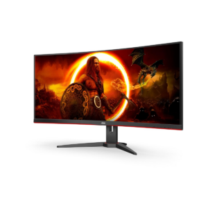 AOC G2 CU34G2XE/BK LED Monitor 34" Wide Quad HD LCD Black Red