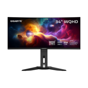 GIGABYTE MO34WQC2 34" OLED WQHD Curved Gaming Monitor Black