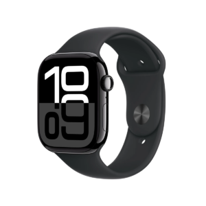Apple Watch Series 10 GPS 46mm Jet Black Aluminium Case with Midnight Black Sport Band