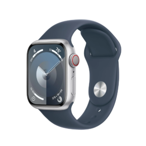 Apple Watch Series 9 4G 41mm Silver Aluminium Case with Sport Band M/L Storm Blue