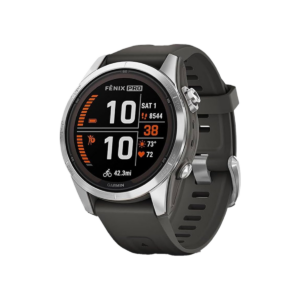 Garmin Fenix 7S GPS 42mm Silver Stainless Steel with Graphite Band Silver/Grey