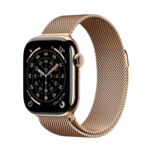 Apple Watch Series 11 (2025) 5G 42mm Gold Titanium Case with Gold Milanese Strap