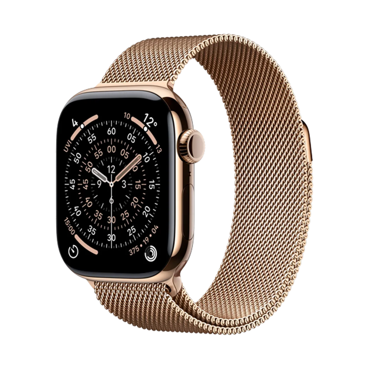 Apple Watch Series 11 (2025) 5G 42mm Gold Titanium Case with Gold Milanese Strap