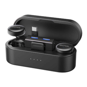 BOYA Microphone Wireless BOYALINK 3-01, 2.4GHz, AI Noise Cancellation, with 2 transmitters and 2 receivers (Type-C, 3.5mm Female) Black