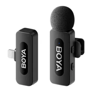 BOYA Microphone Wireless BY-V1 V2.0 2,5GHz with 1 transmitter and 1 receiver (Lightning) Black