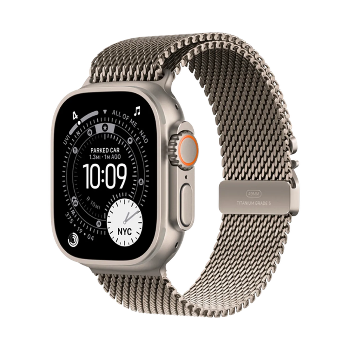 Apple Watch Ultra 3 49mm Natural Titanium with Natural Titanium Milanese Loop M