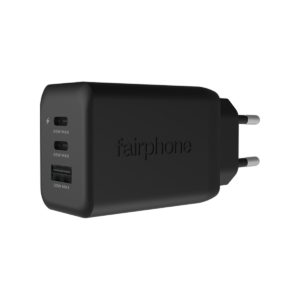 Fairphone Dual USB-C + USB Fast Charger 65W Black