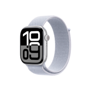 Apple Watch Series 10 GPS 46mm Silver Aluminium Case with Sport Loop S/L Blue Cloud