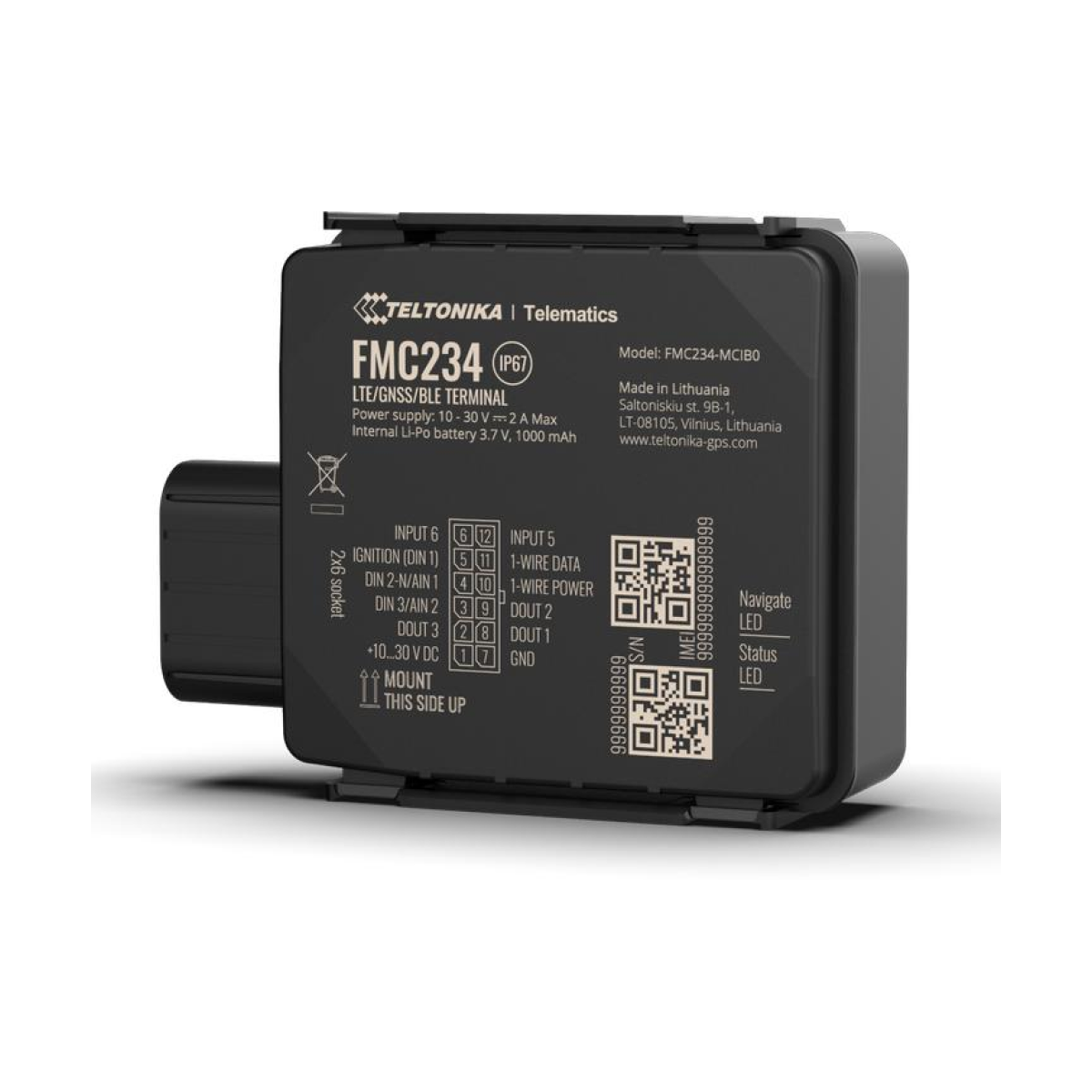 Teltonika FMC234 Water-Resistant 4G LTE Cat 1 Tracker
