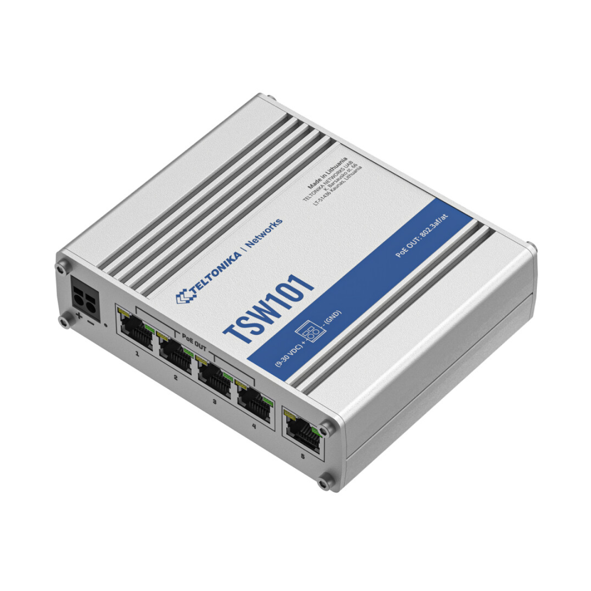 Teltonika TSW101 Automotive Unmanaged PoE+ Switch 5x Gigabit Ethernet