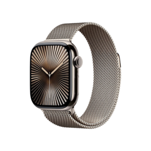 Apple Watch Series 10 GPS + Cellular 42mm Natural Titanium Case with Sport Band Natural Milanese S/M