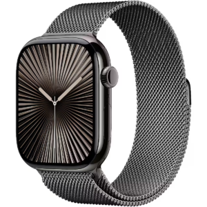 Apple Watch Series 10 GPS + Cellular 42mm Slate Titanium Case with Sport Loop Slate Milanese