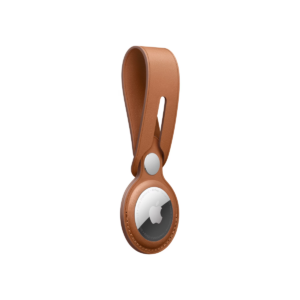 Apple Husa AirTag Leather Loop Saddle Brown