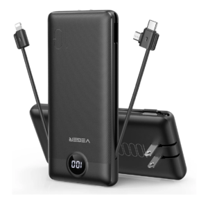 Veger Power Bank C11 2A 22,5W 10000mAh with built-in USB-C / Lightning Black