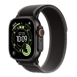 Apple Watch Ultra 3 GPS + Cellular 49mm Black Titanium Case with Charcoal-Black Trail Loop