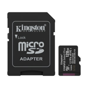 Kingston Canvas Select Plus 128GB UHS-I microSDXC Memory Card with SD Adapter