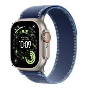 Apple Watch Ultra 3 GPS + Cellular 49mm Natural Titanium Case with Blue/Bright Blue Trail Loop S/M
