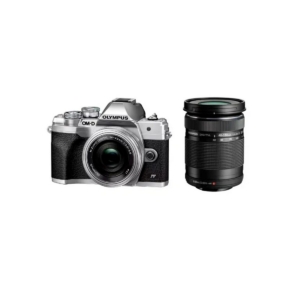 Digital Mirrorless Camera Olympus OM-D E-M10 Mark IV with 14-42mm and 40-150mm Lenses Silver