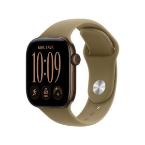 Apple Watch Series 12 42mm Bronze (Donkergroene Rubber Strap S/M)