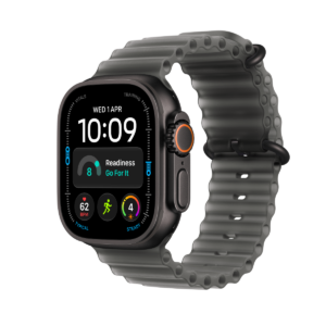 Apple Watch Ultra 4 (2026) 5G 49mm Black Titanium Case with Translucent Black Ocean Band Black
