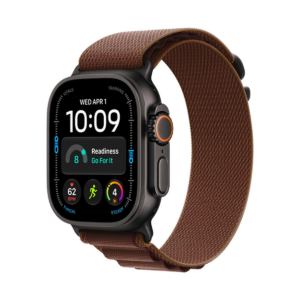 Apple Watch Ultra 4 49mm Black Rode Textiel Strap M