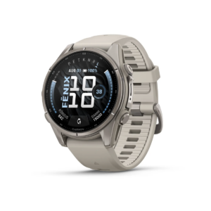 Garmin fēnix 9 43mm Titanium with Fog Gray silicone Band