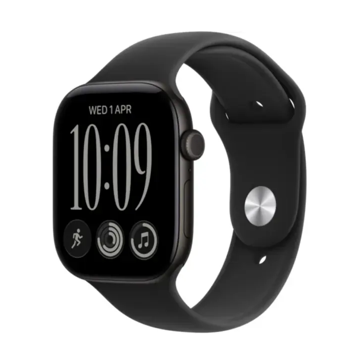 Apple Watch Series 12 GPS 46mm Black Aluminium Case Black Sport Band S/M
