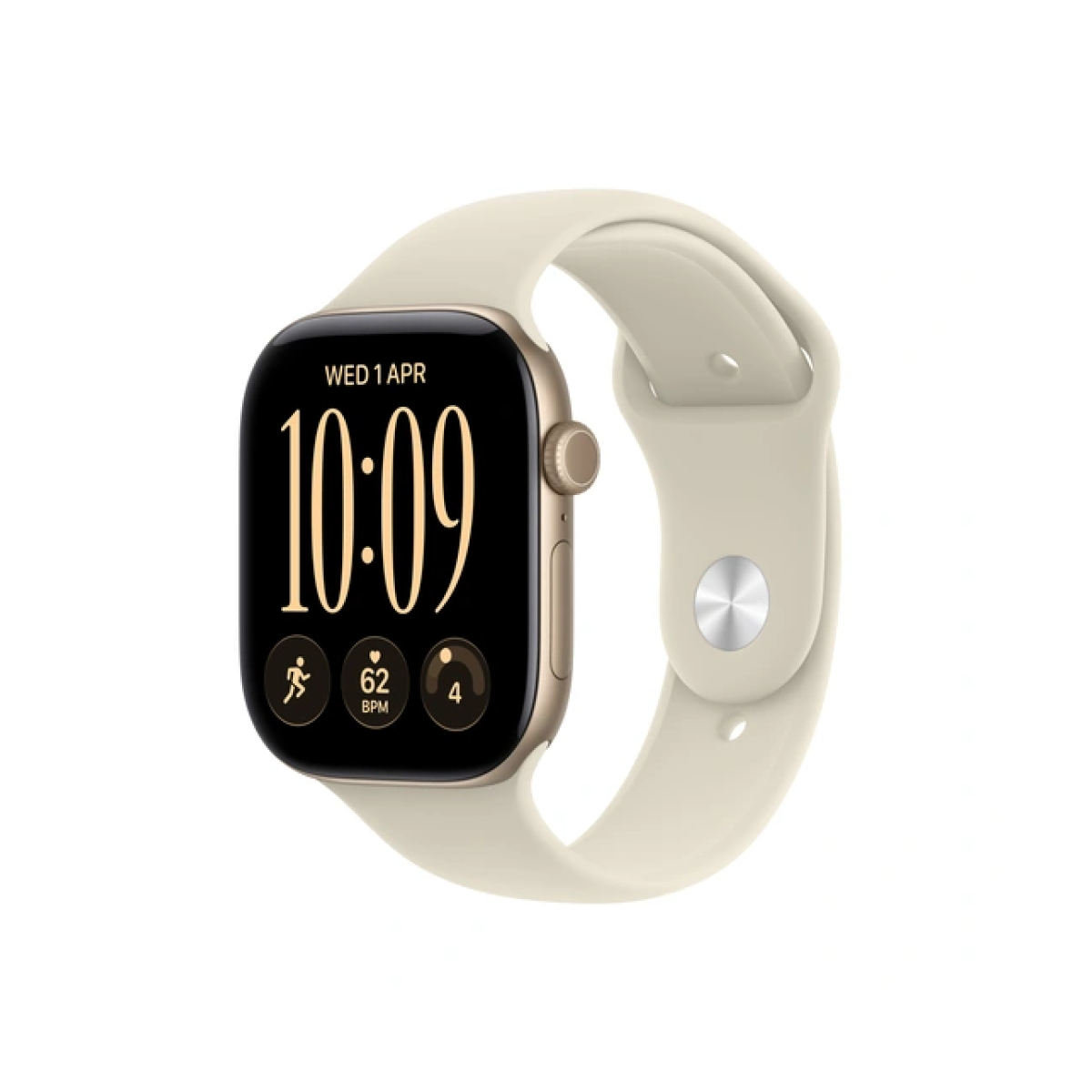 Apple Watch Series 12 GPS 46mm Light Gold Aluminium Case Sand Sport Band M/L