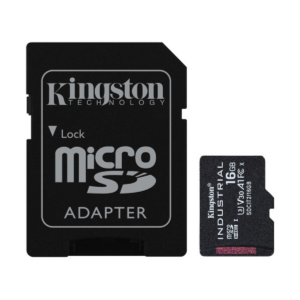 Kingston Industrial 16GB UHS-I microSDHC Memory Card with SD Adapter