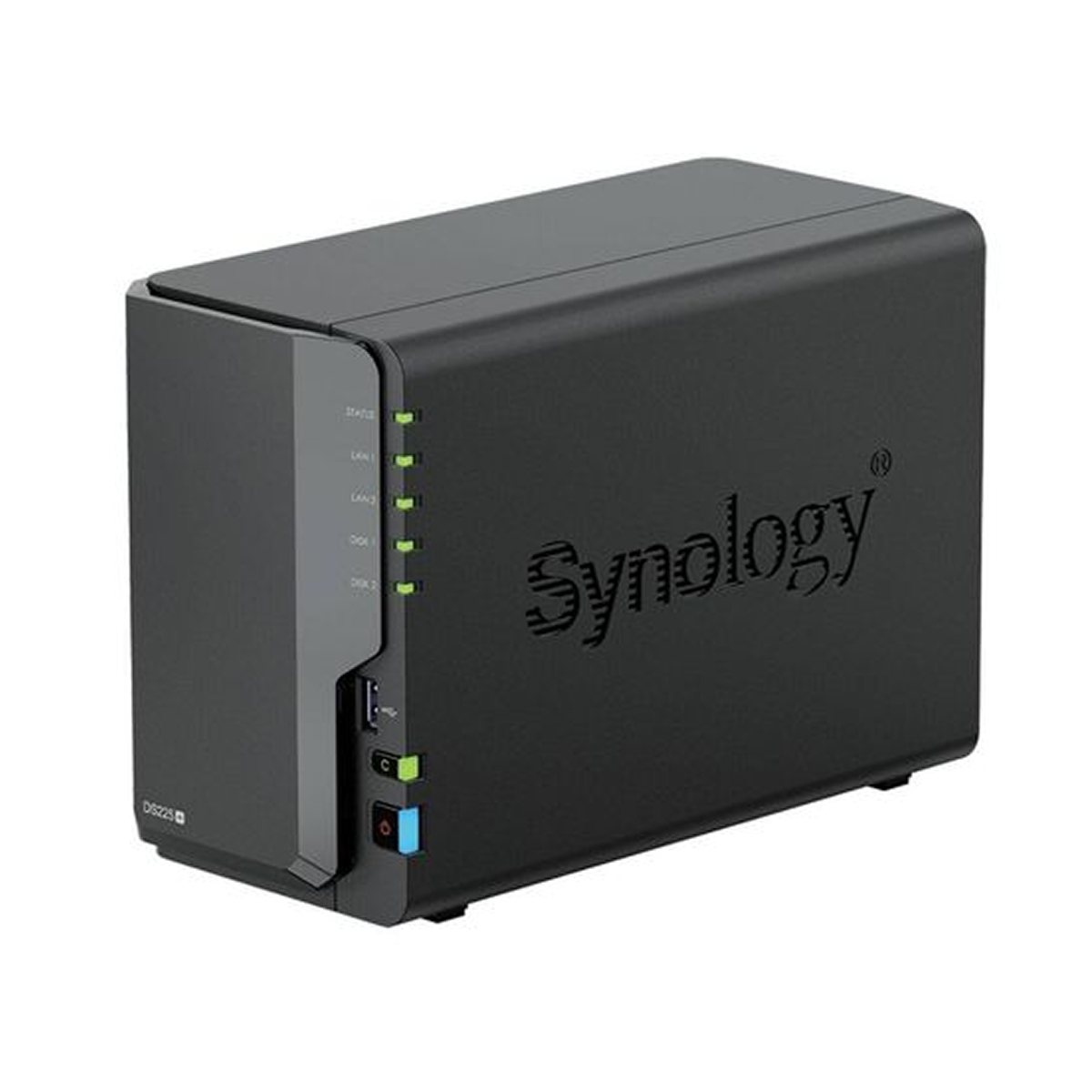 Synology DiskStation DS225+ NAS Server, Intel Celeron J4125, 2GB DDR4, Black