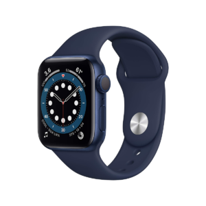 Apple Watch Series 6 GPS, 40mm Aluminium Case with Deep navy Sport Band Blue