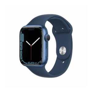 Apple Smart Watch Series 7 GPS, 41mm Blue Aluminium Case with Sport Band Abyss Blue