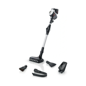 Bosch BBS711W stick vacuum Cleaner/electric broom Bagless 0.3 L Black, Stainless steel White